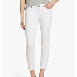 PAIGE Skyline Crop Skinny Jeans Optic White Size 28